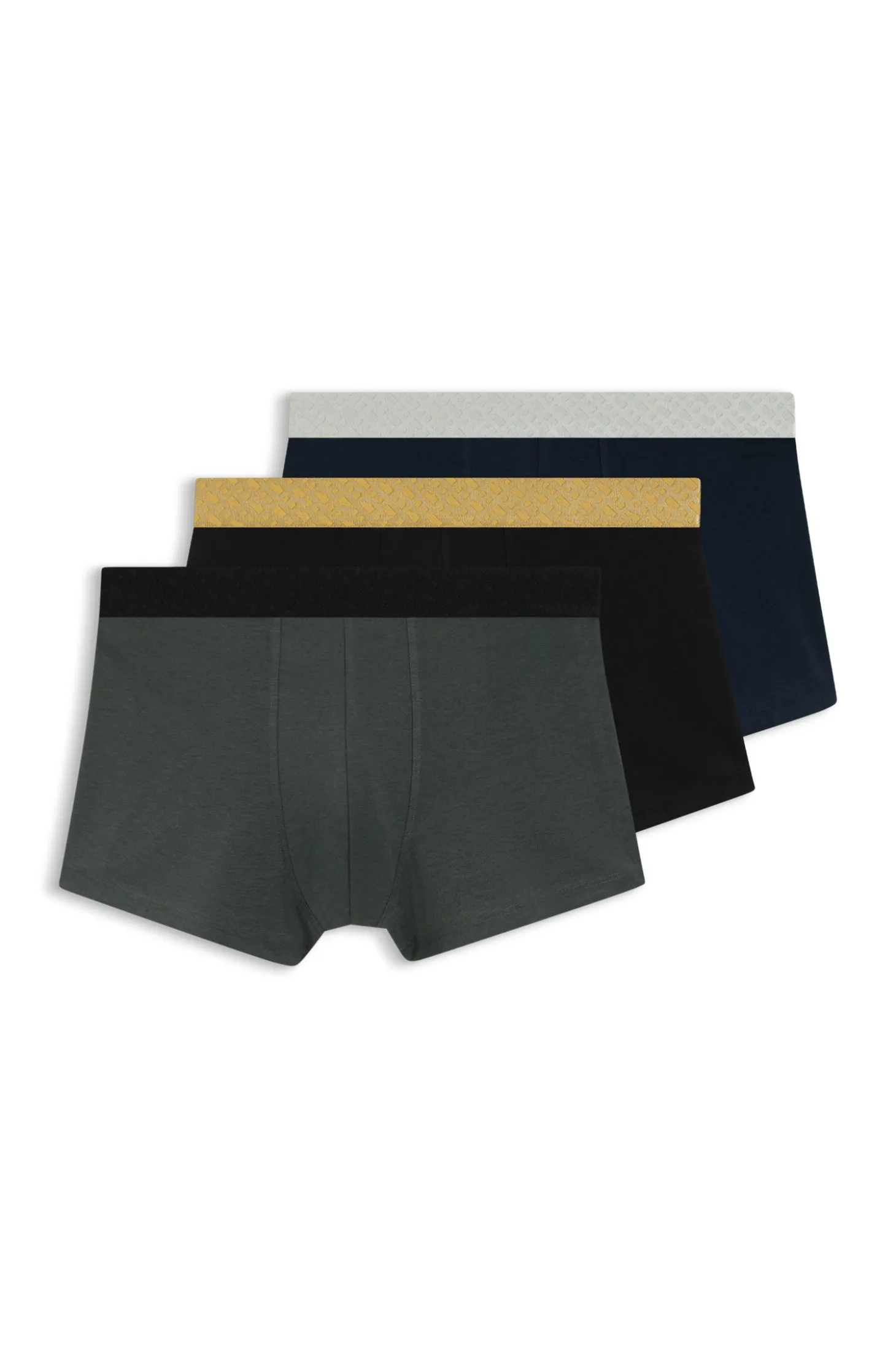 Three-pack of cotton-blend trunks