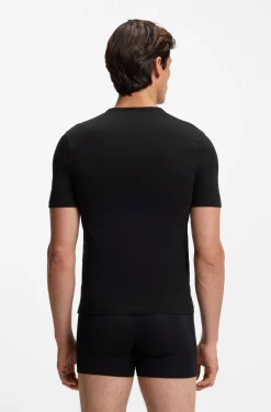 Three-pack of cotton underwear T-shirts with embroidered logo