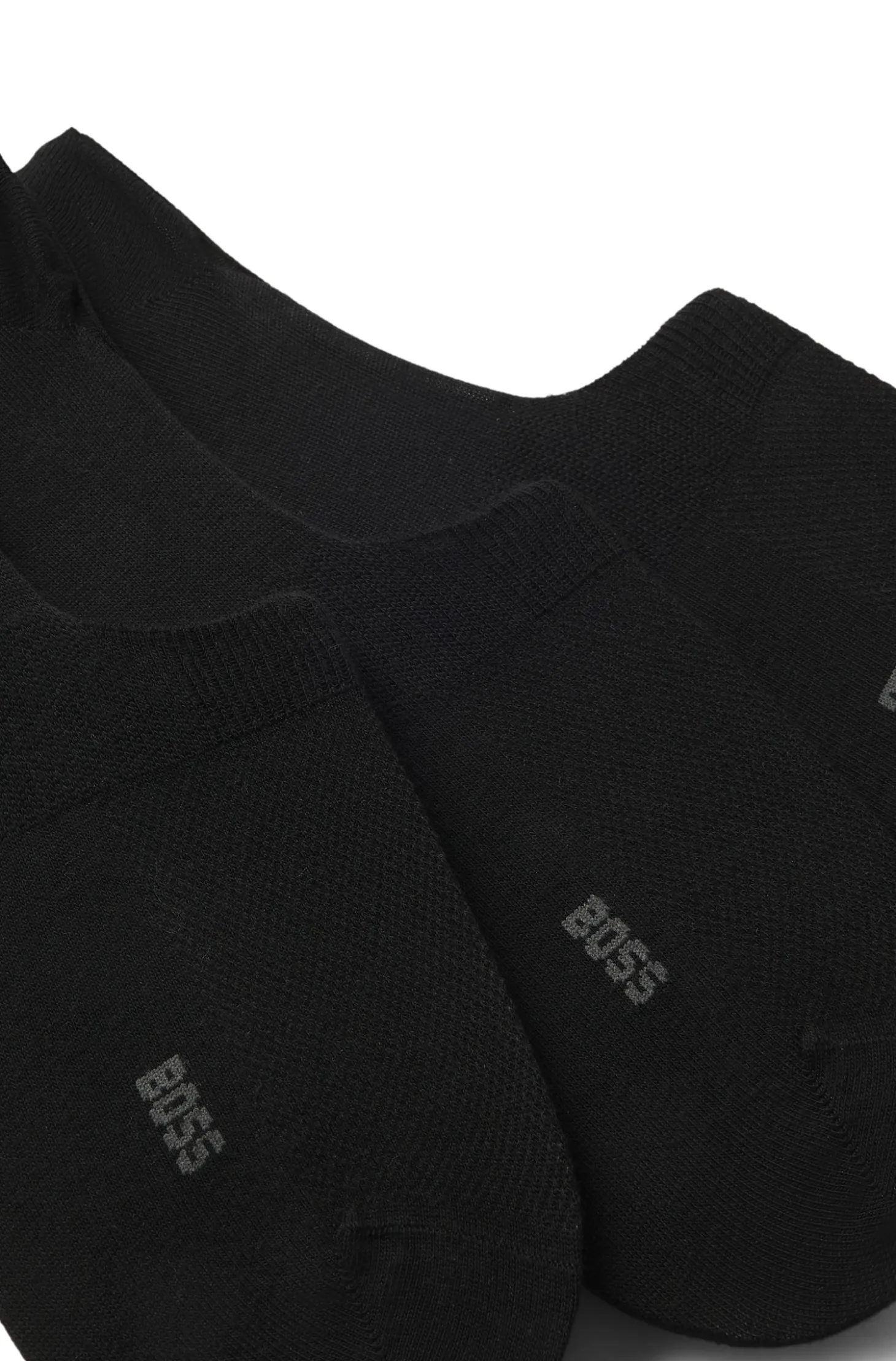 Three-pack of invisible socks in a cotton blend