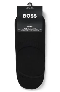 Three-pack of invisible socks in a cotton blend