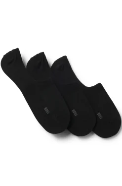 Three-pack of invisible socks in a cotton blend
