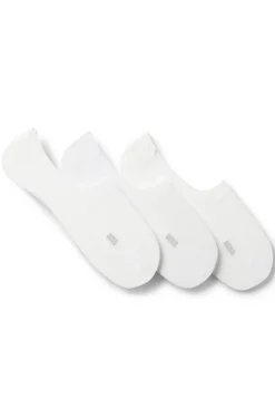 Three-pack of invisible socks in a cotton blend