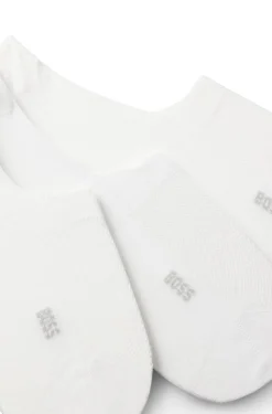 Three-pack of invisible socks in a cotton blend