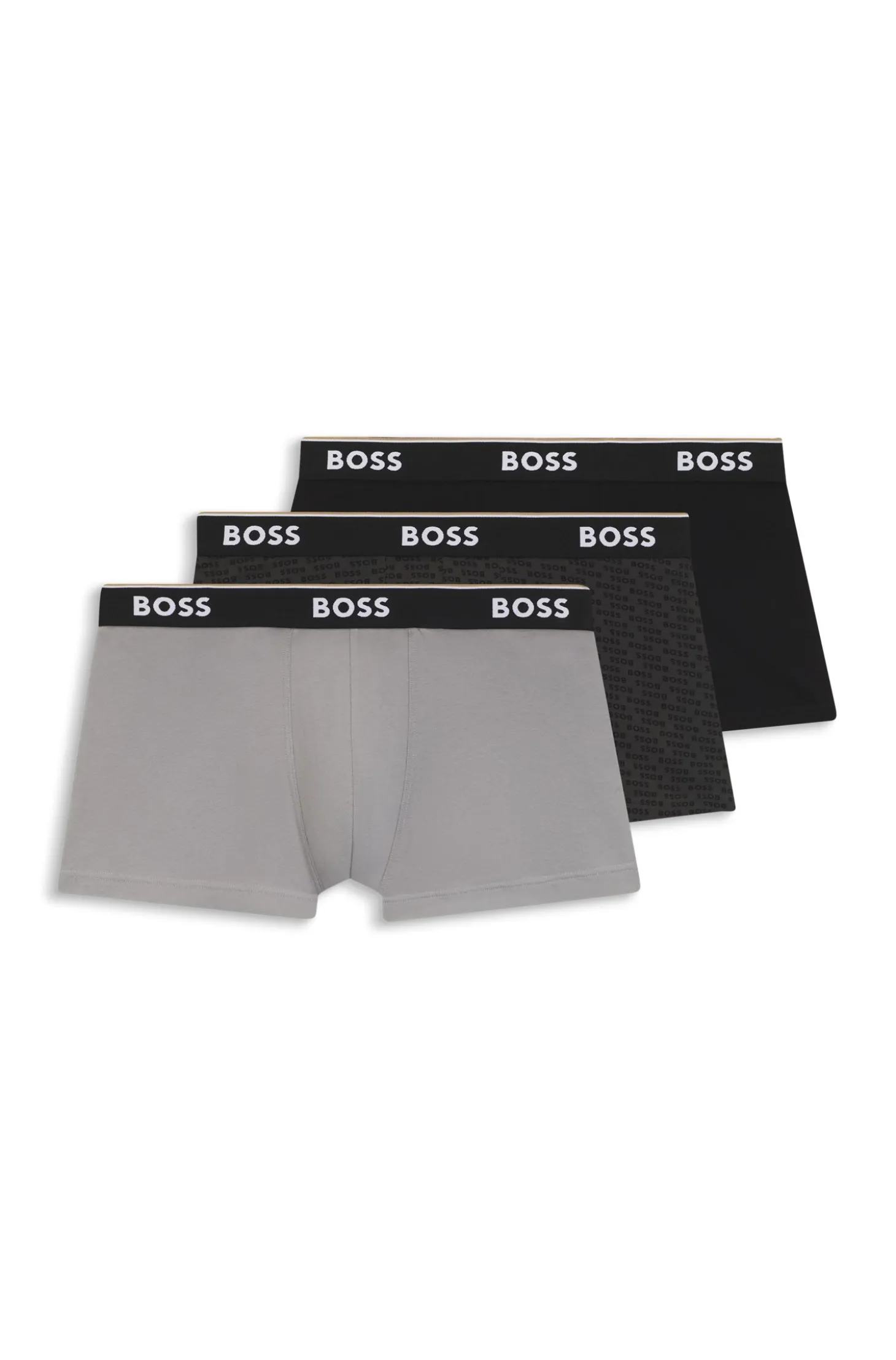 Three-pack of logo-detail trunks in stretch cotton