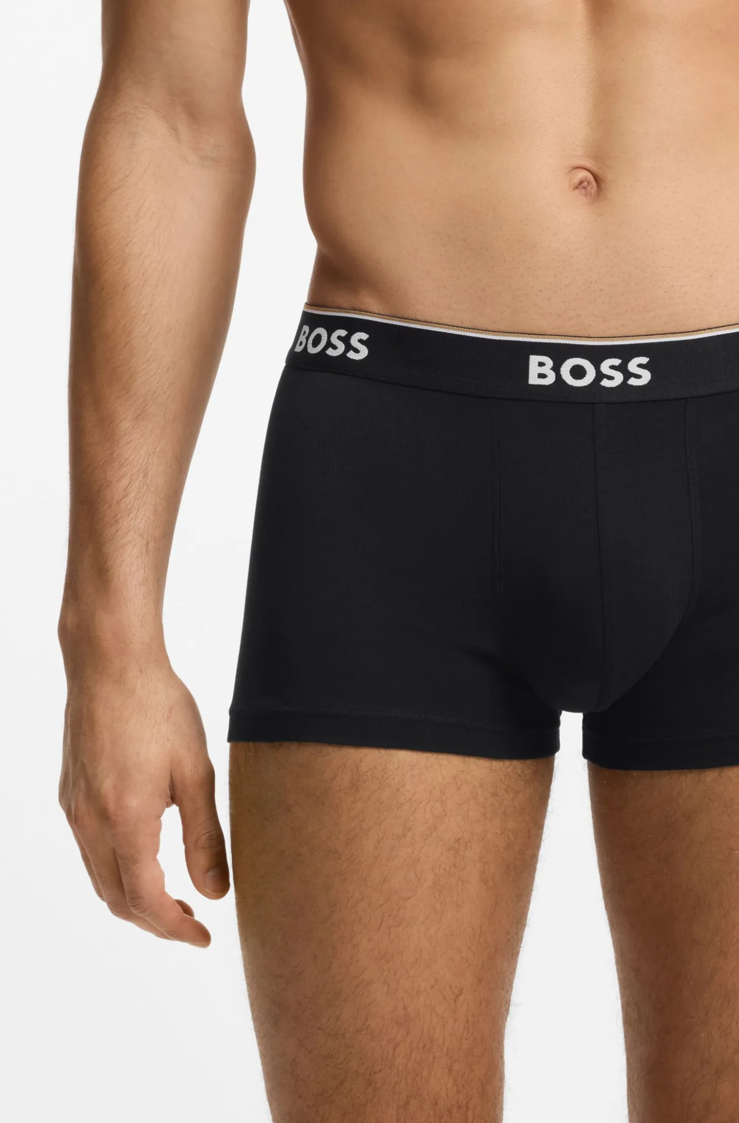 Three-pack of logo-detail trunks in stretch cotton