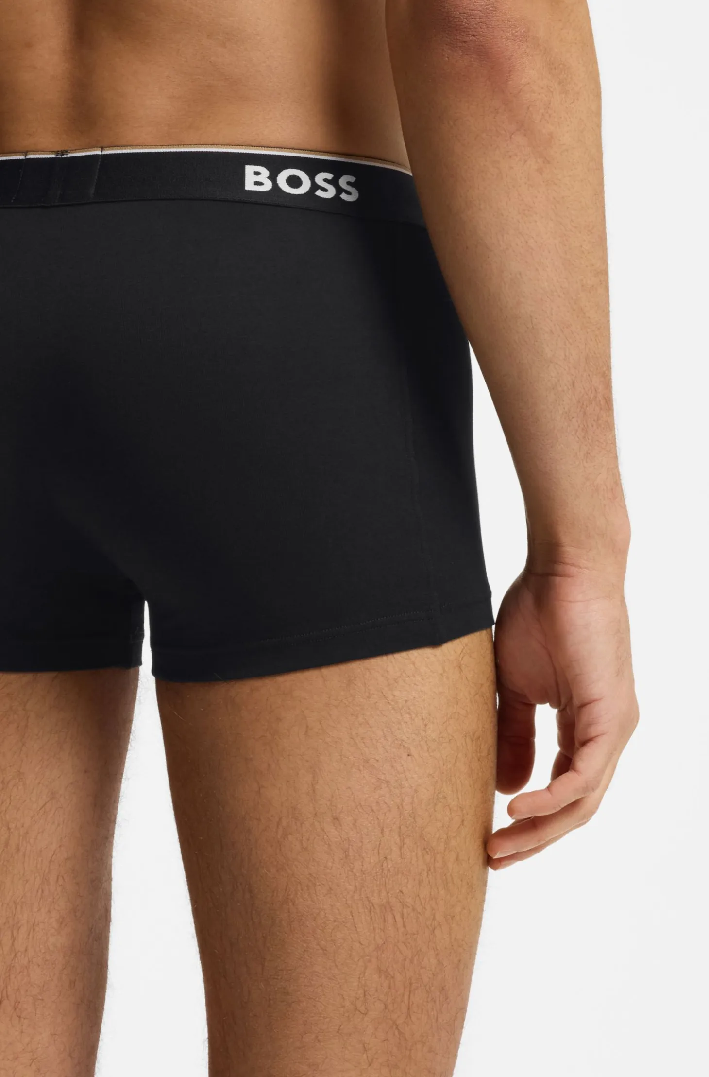 Three-pack of logo-detail trunks in stretch cotton