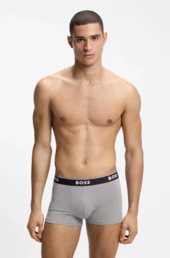 Three-pack of logo-detail trunks in stretch cotton