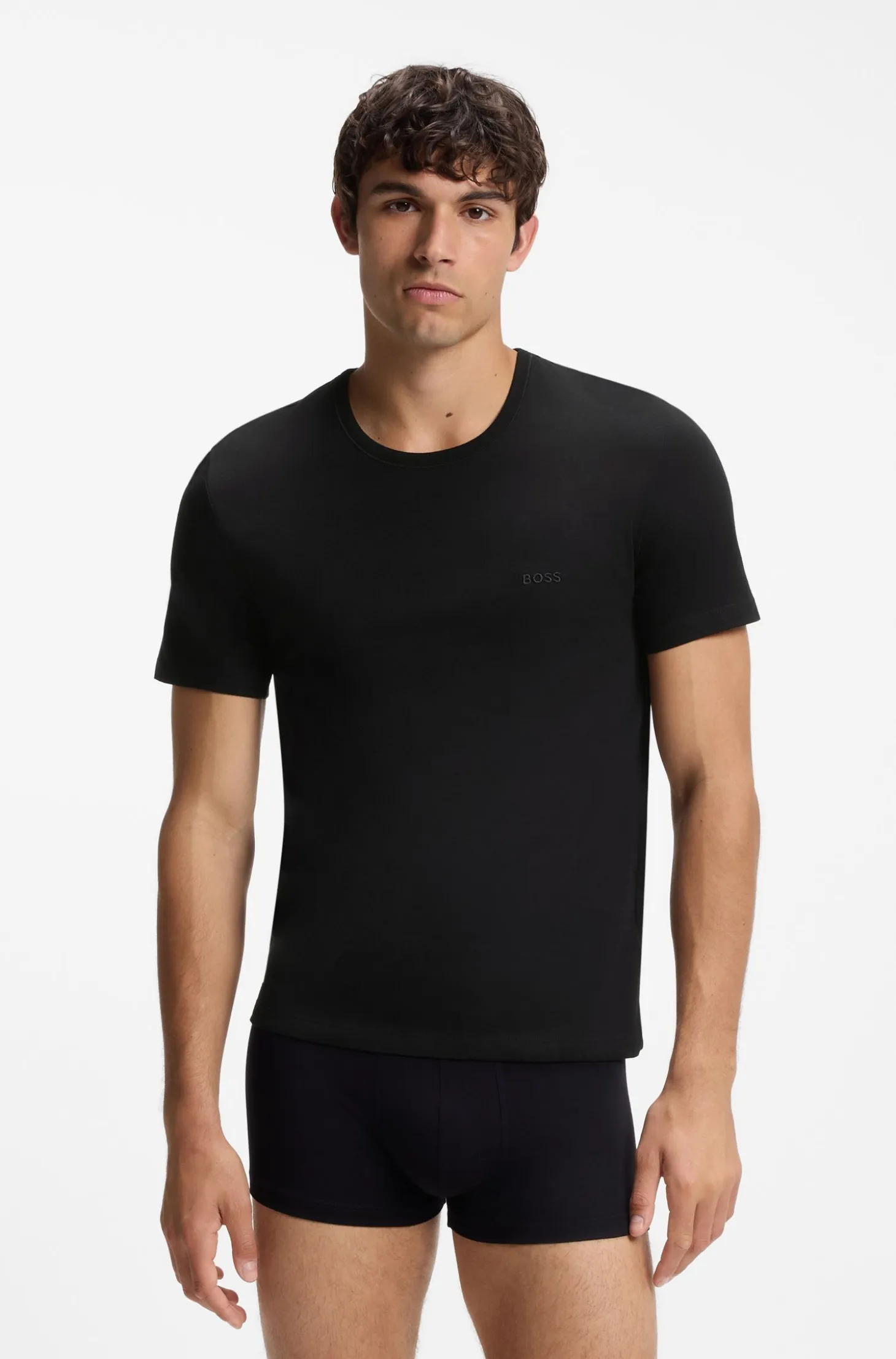 Three-pack of logo-embroidered T-shirts in cotton