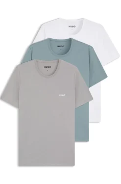 Three-pack of logo-print underwear T-shirts in cotton