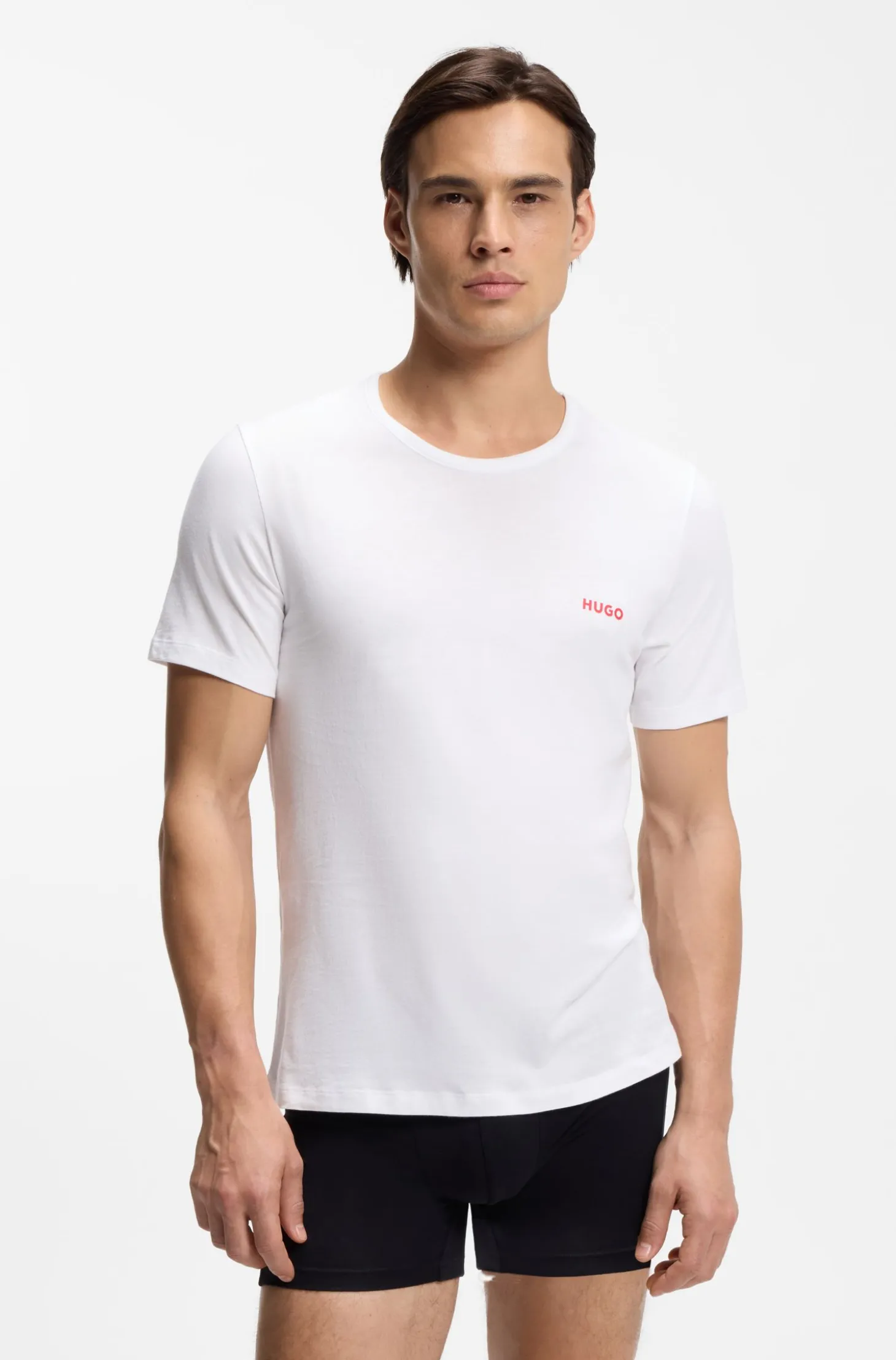 Three-pack of logo-print underwear T-shirts in cotton