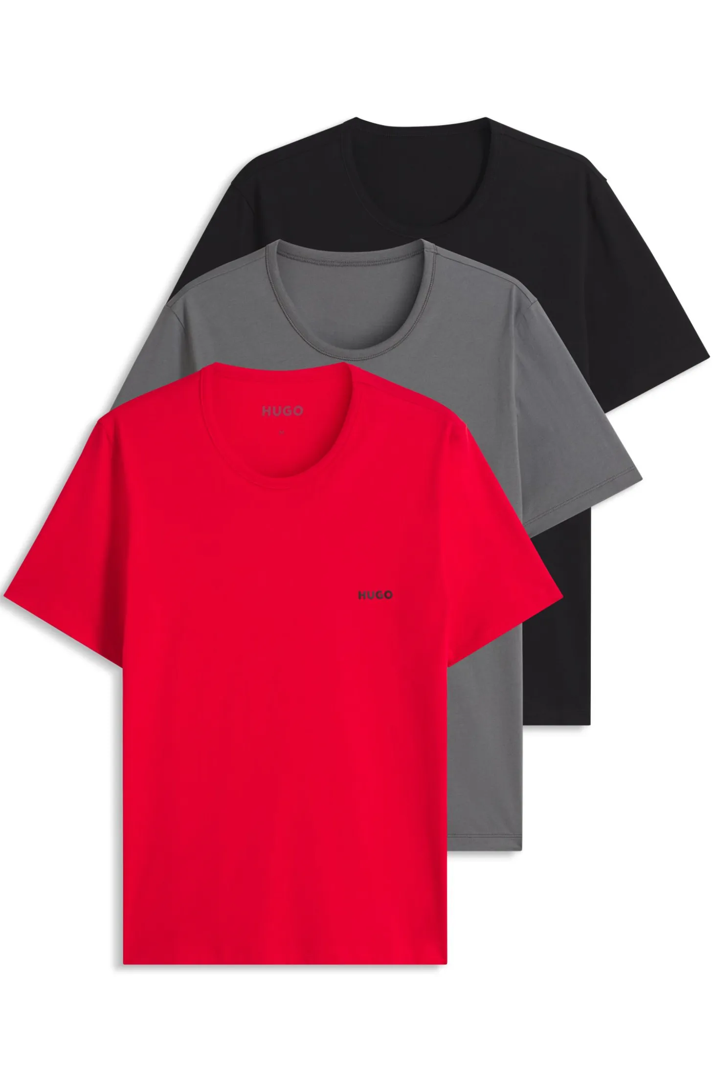 Three-pack of logo-print underwear T-shirts in cotton