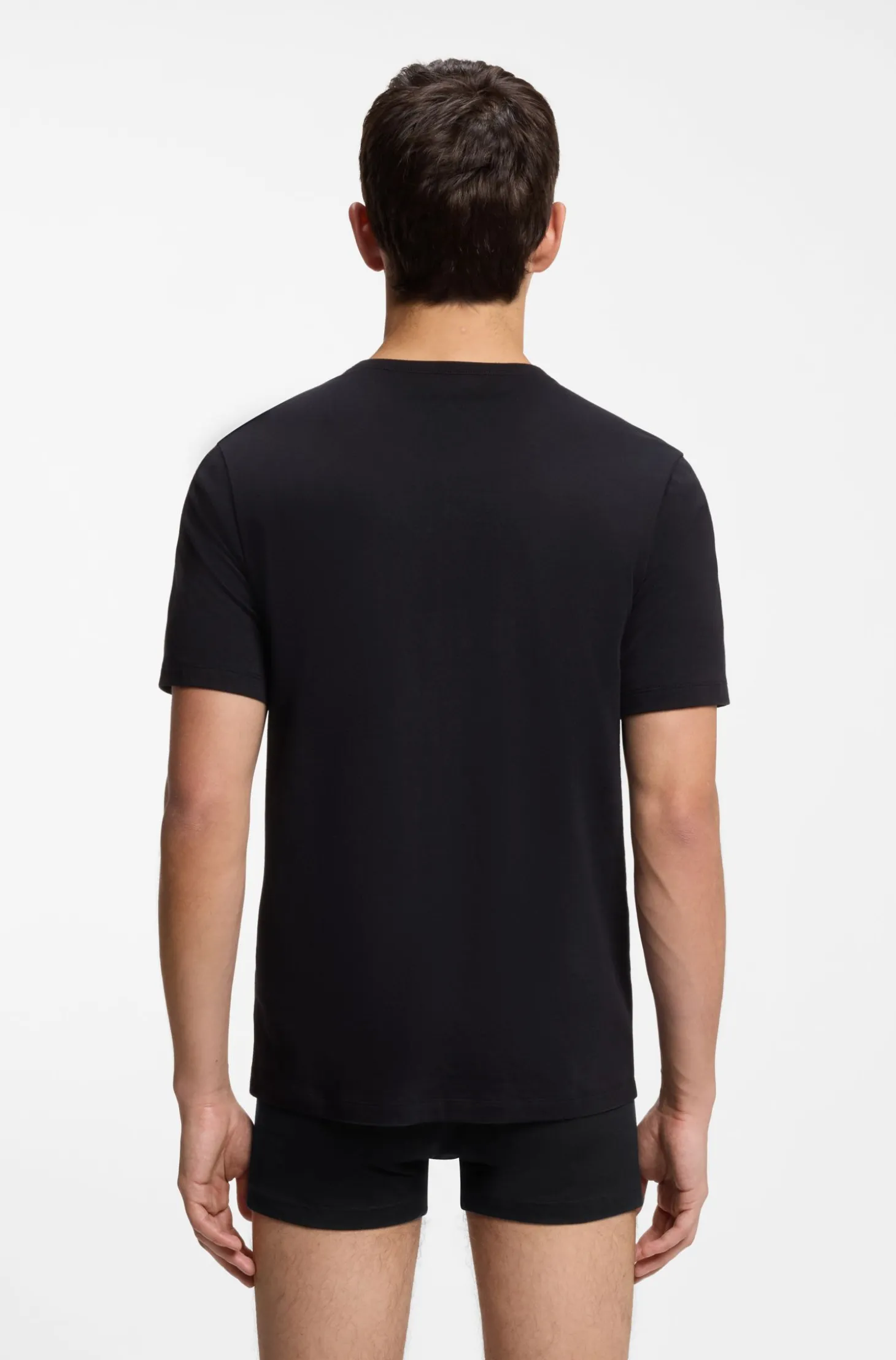 Three-pack of logo-print underwear T-shirts in cotton