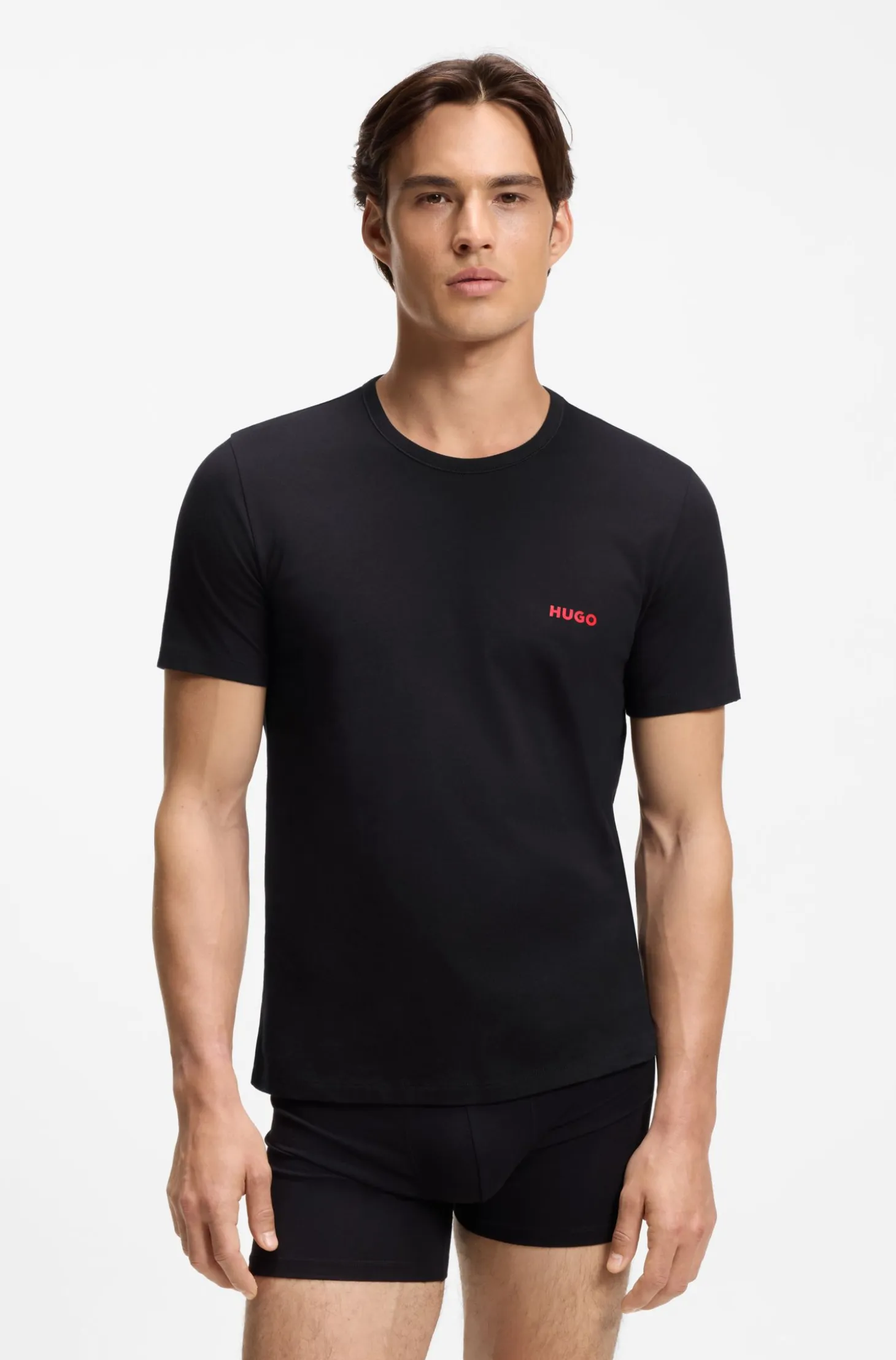 Three-pack of logo-print underwear T-shirts in cotton