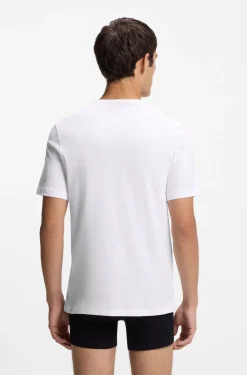 Three-pack of logo-print underwear T-shirts in cotton