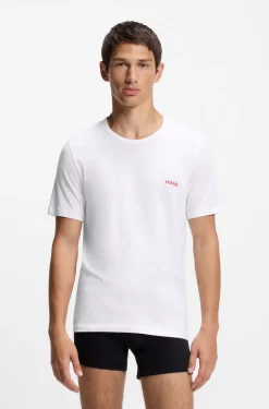 Three-pack of logo-print underwear T-shirts in cotton