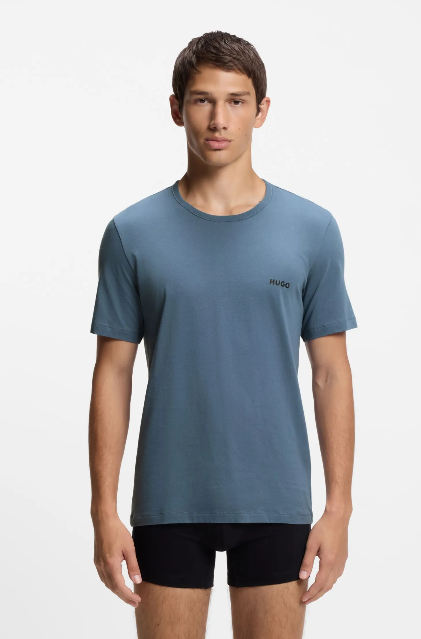 Three-pack of logo-print underwear T-shirts in cotton