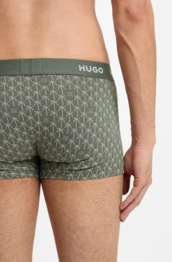 Three-pack of logo-waistband trunks in stretch cotton