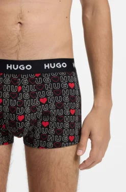 Three-pack of logo-waistband trunks in stretch cotton