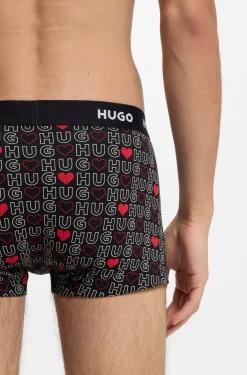 Three-pack of logo-waistband trunks in stretch cotton