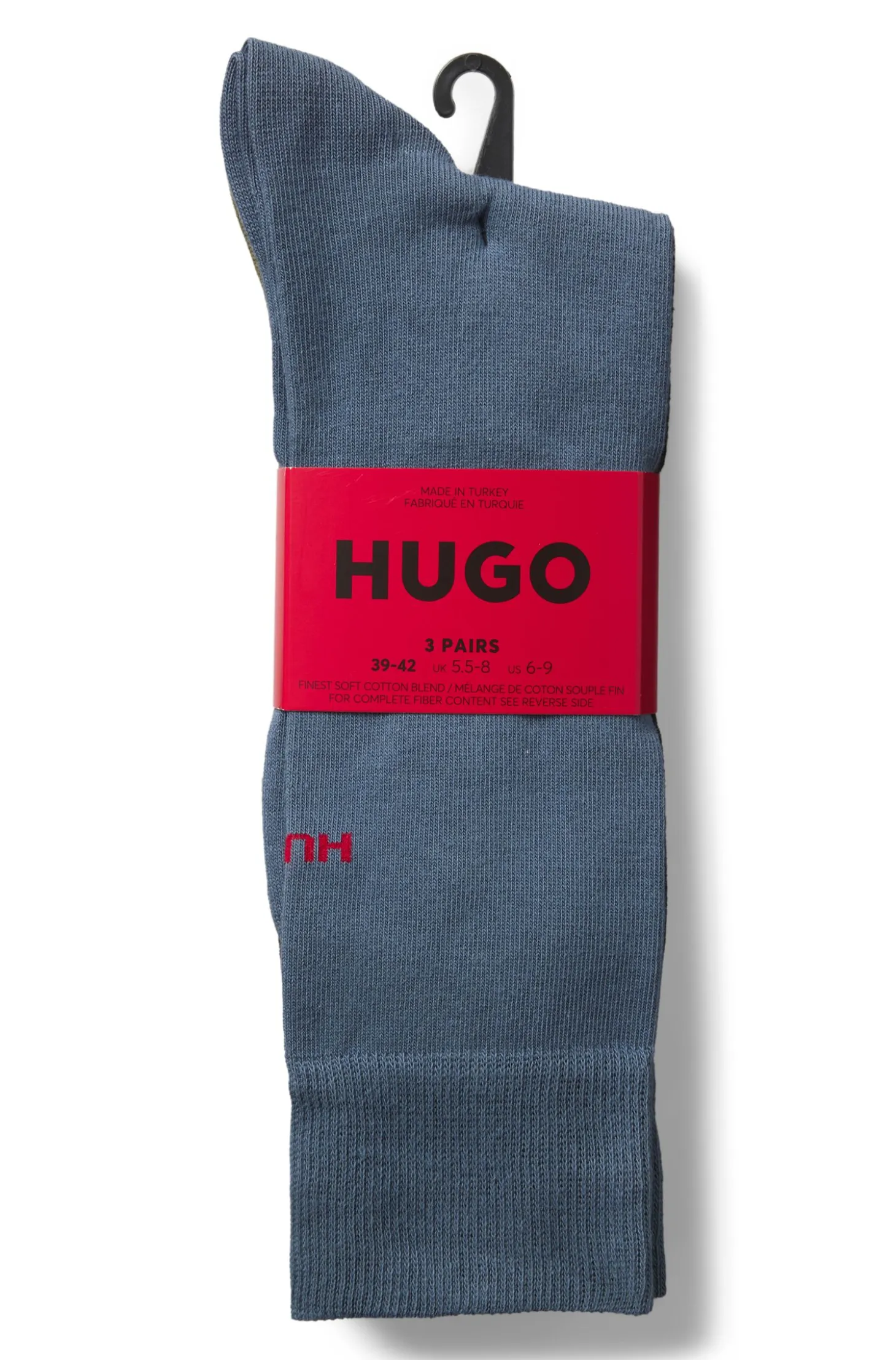 Three-pack of regular-length socks with logos
