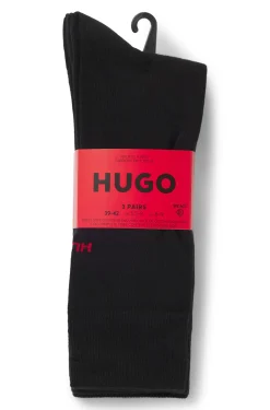 Three-pack of regular-length socks with logos