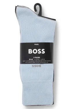 Three-pack of regular-length socks in stretch fabric
