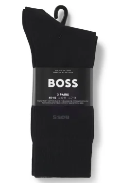 Three-pack of regular-length socks in stretch fabric
