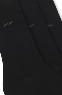 Three-pack of regular-length socks in stretch fabric