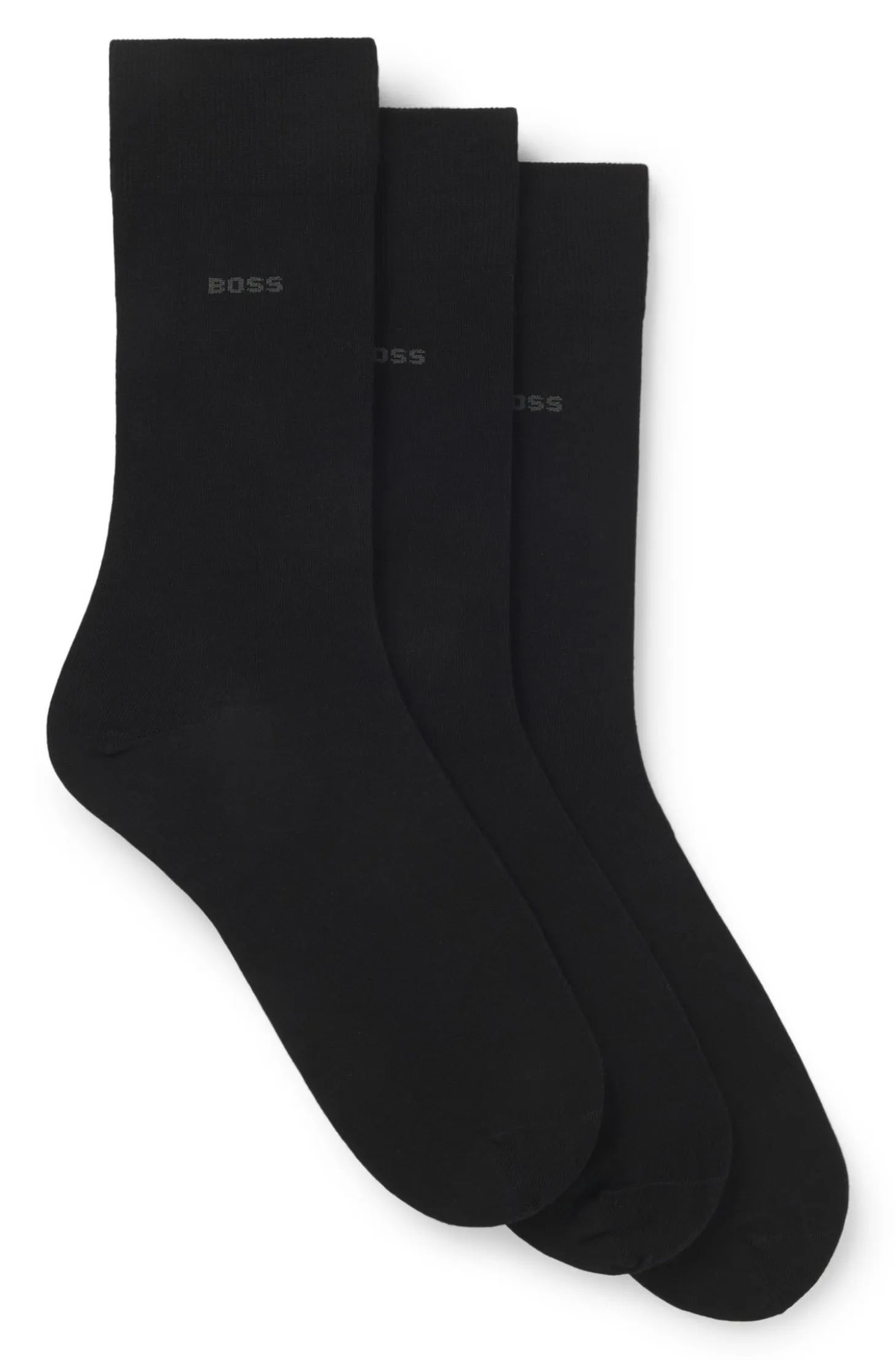 Three-pack of regular-length socks in stretch fabric
