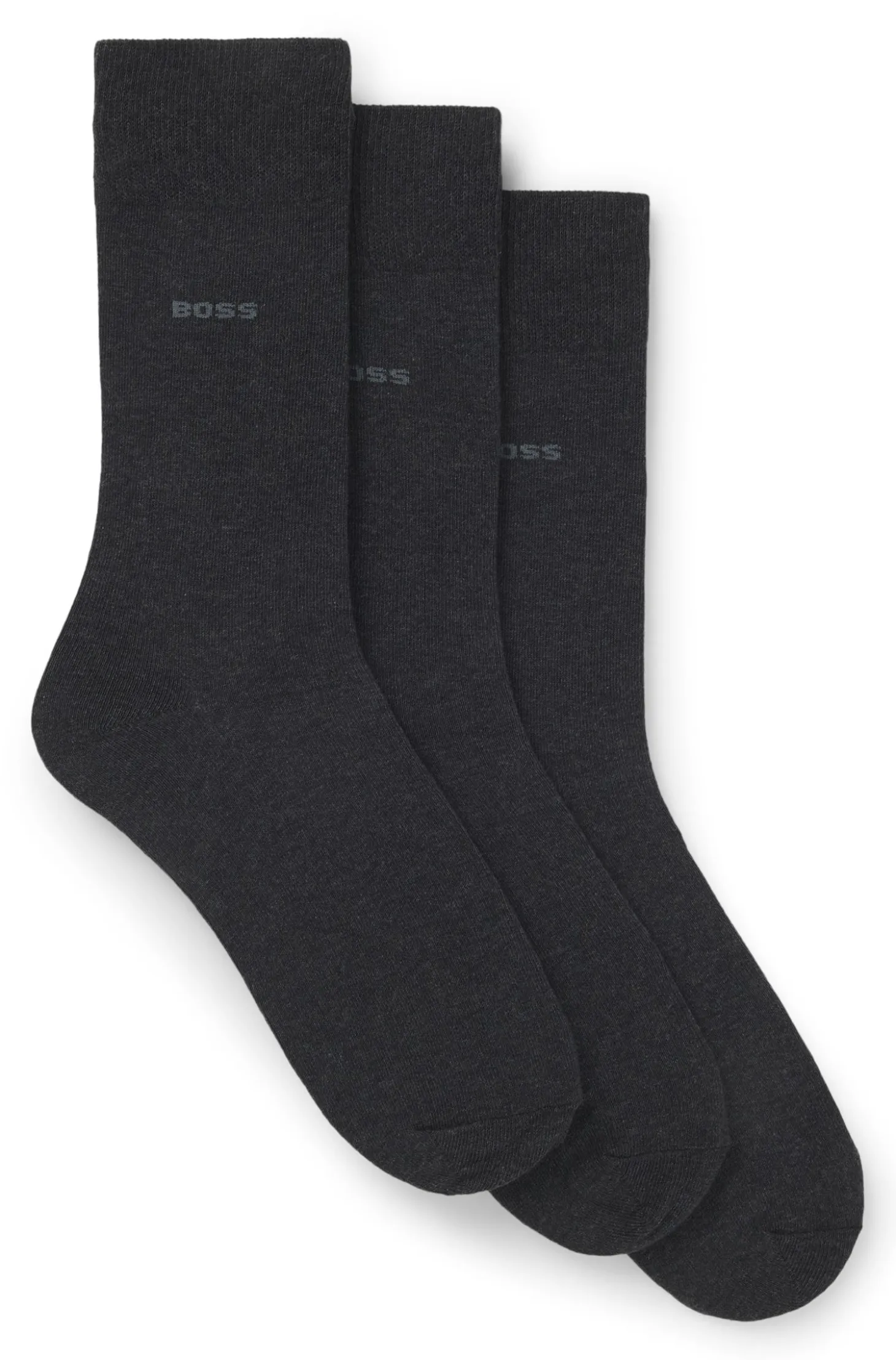 Three-pack of regular-length socks in stretch fabric