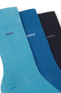 Three-pack of regular-length socks in stretch fabric