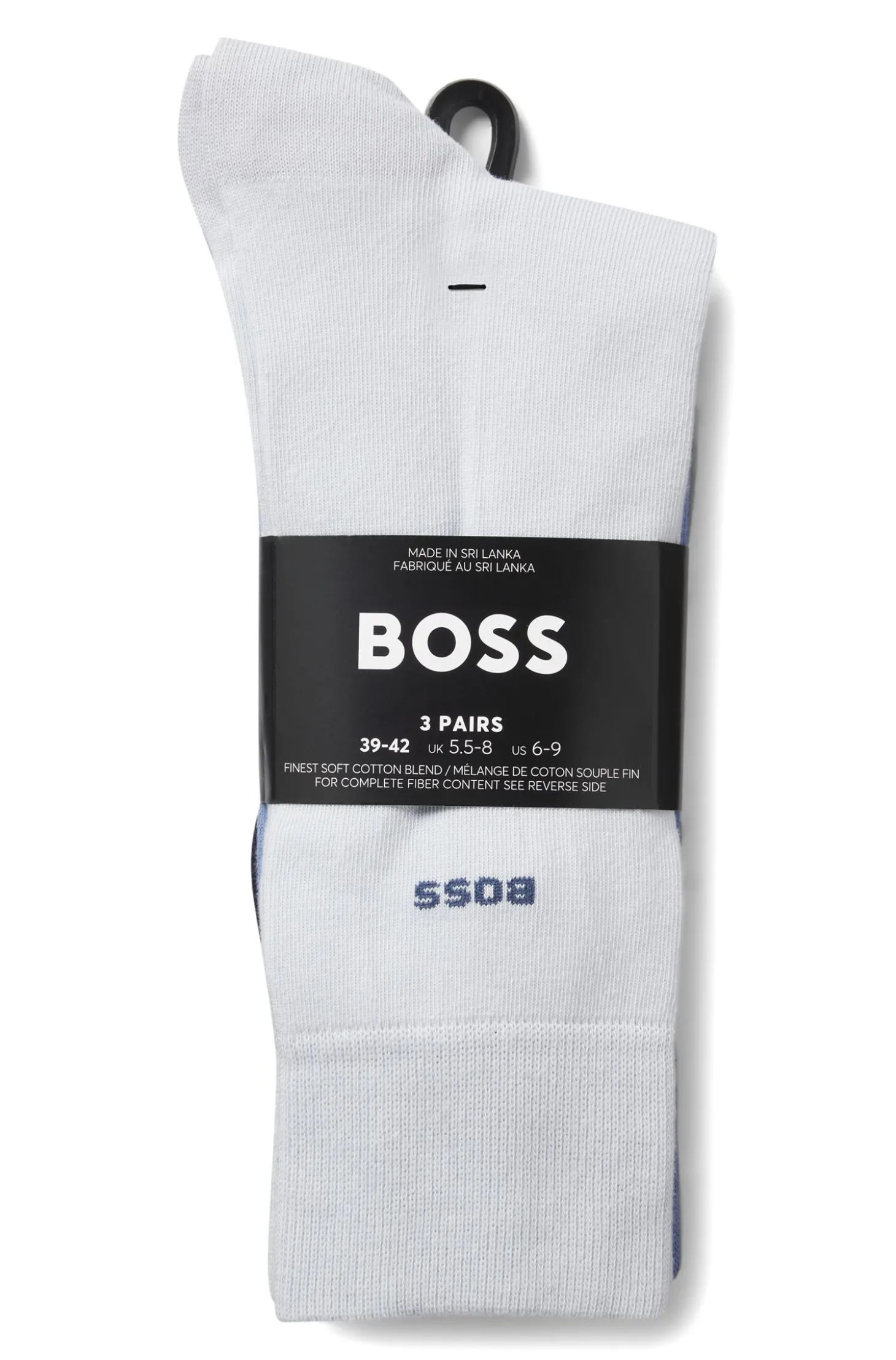 Three-pack of regular-length socks in stretch fabric