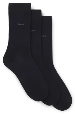 Three-pack of regular-length socks in stretch fabric