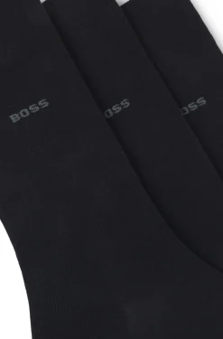 Three-pack of regular-length socks in stretch fabric