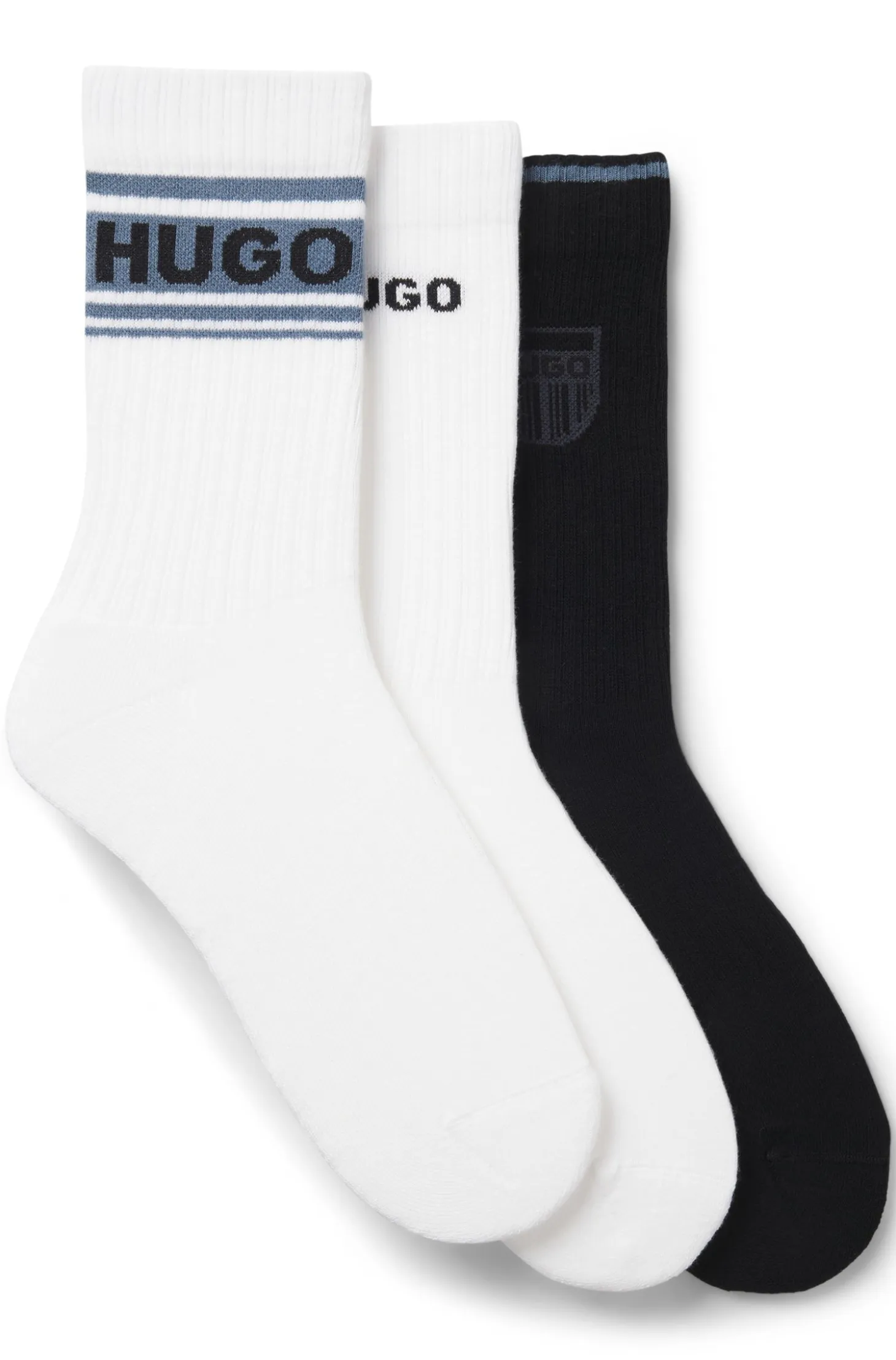 Three-pack of short-length logo socks