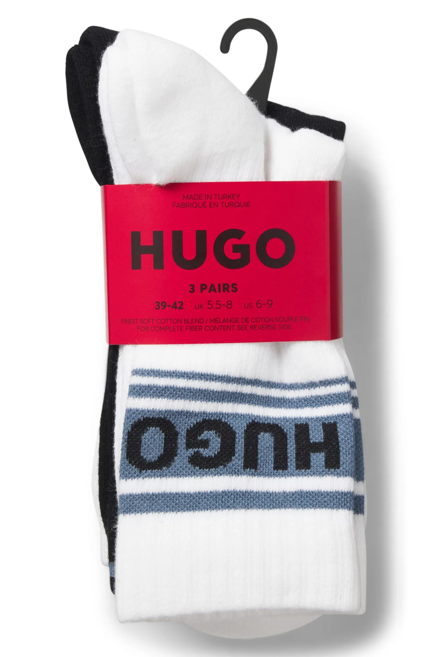 Three-pack of short-length logo socks