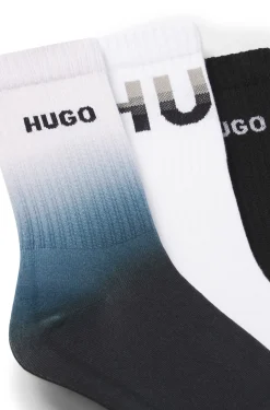 Three-pack of short socks with logos