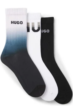 Three-pack of short socks with logos