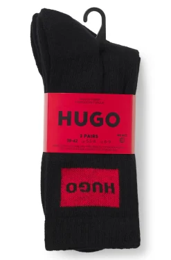 Three-pack of short socks with red logo labels