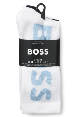 Three-pack of short socks with large logos