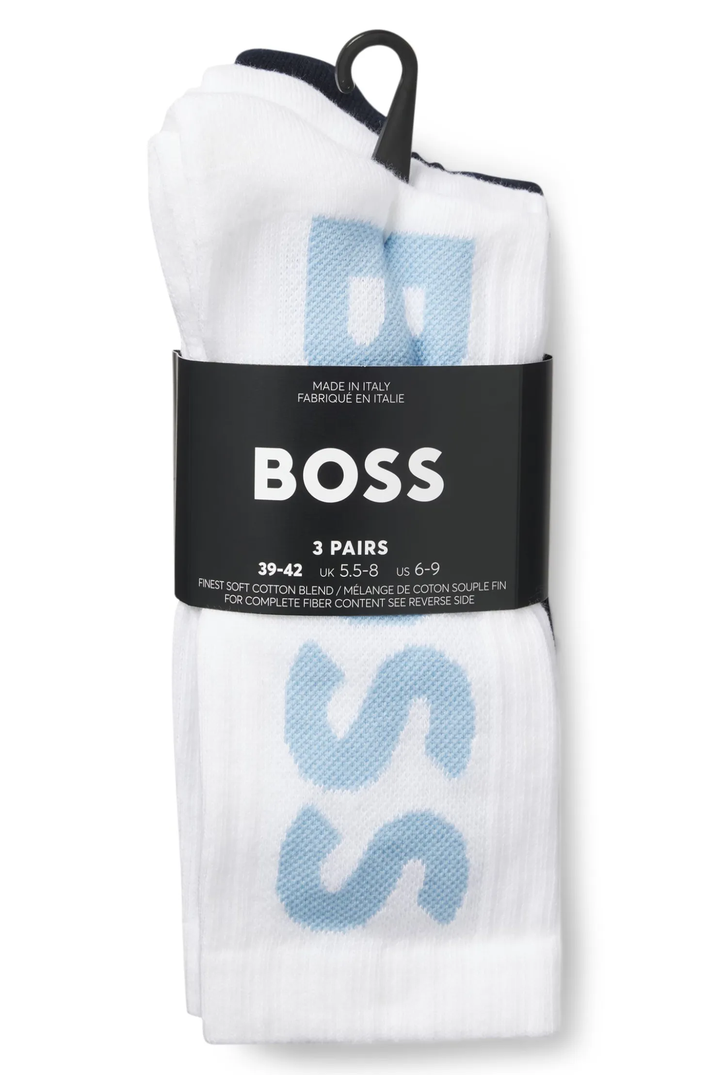 Three-pack of short socks with large logos