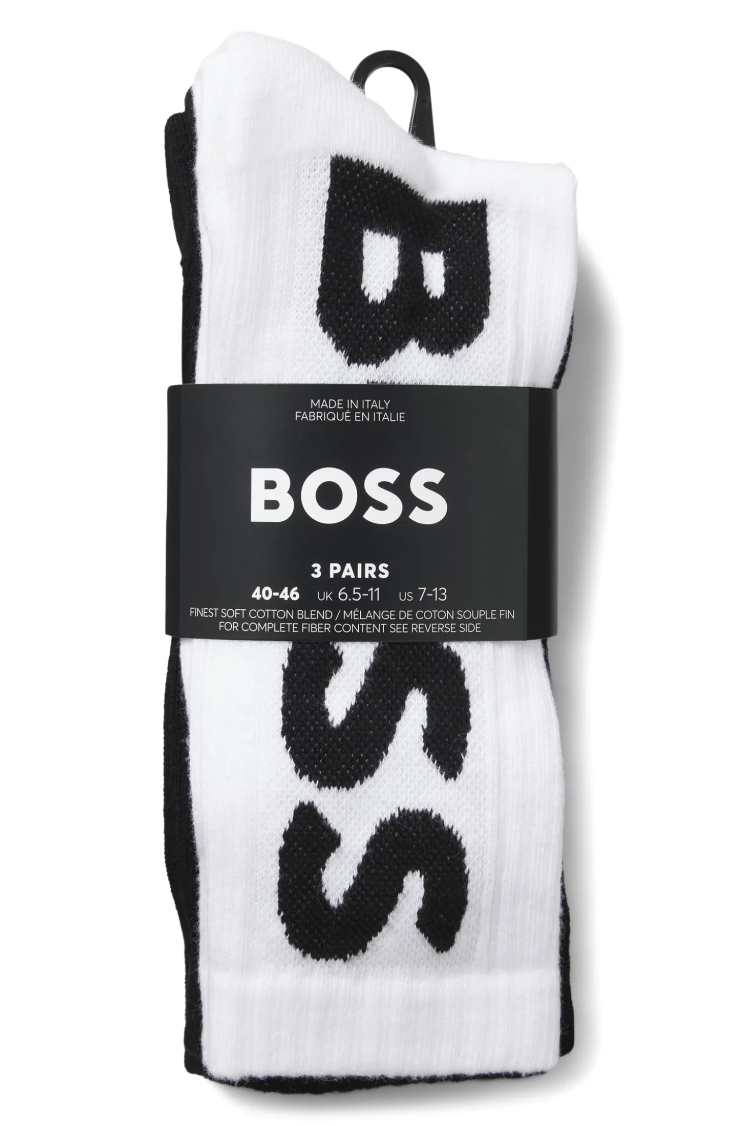 Three-pack of short socks with large logos
