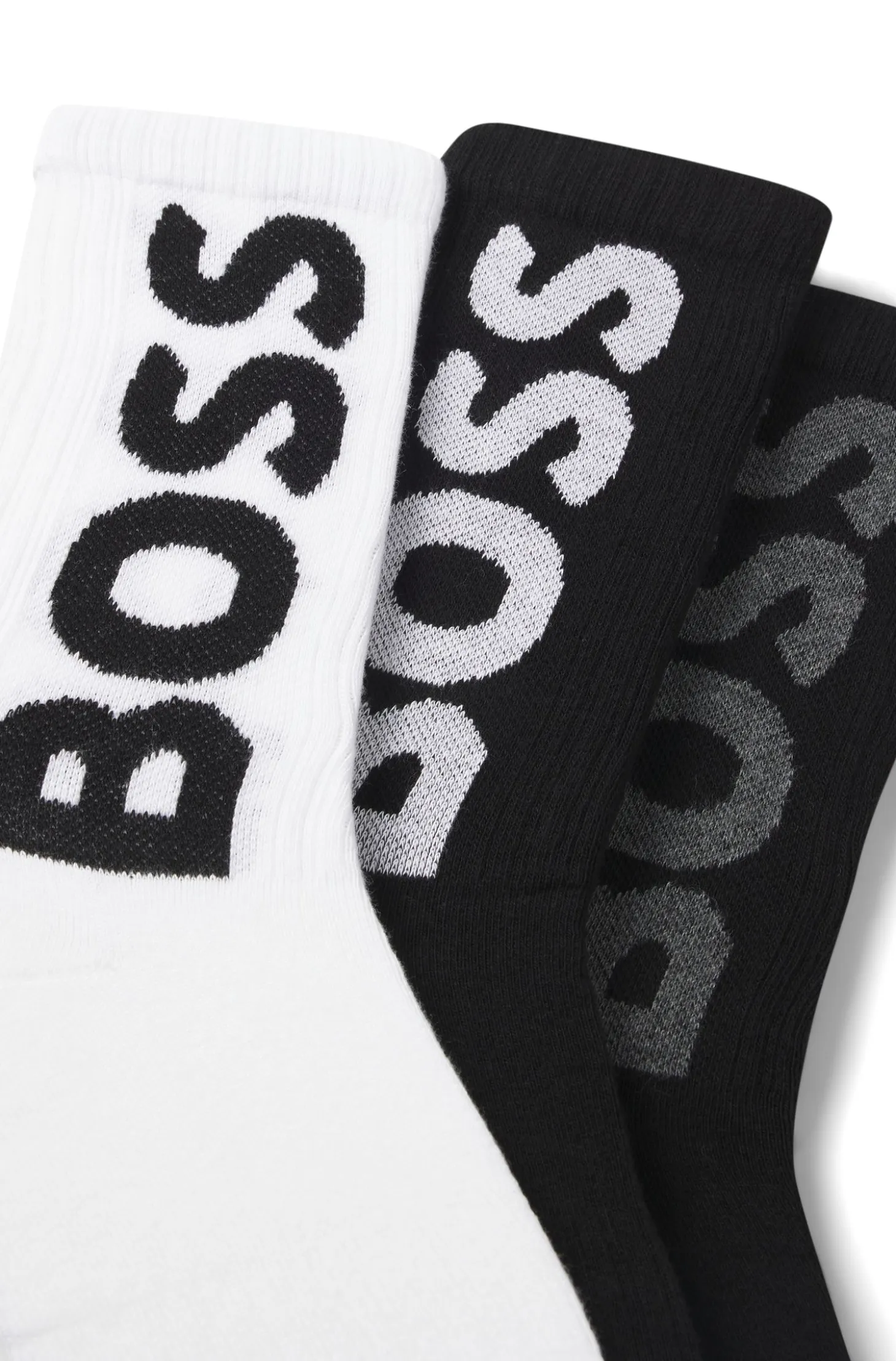 Three-pack of short socks with large logos