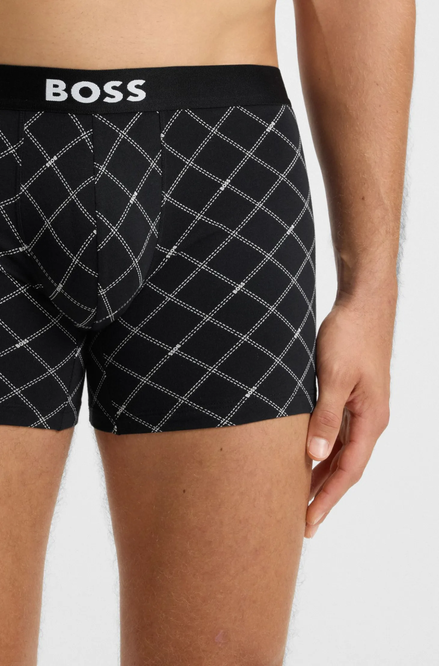 Three-pack of stretch-cotton boxer briefs