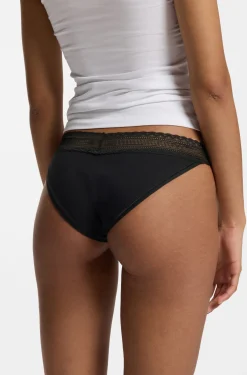 Three-pack of stretch-cotton briefs with lace trim