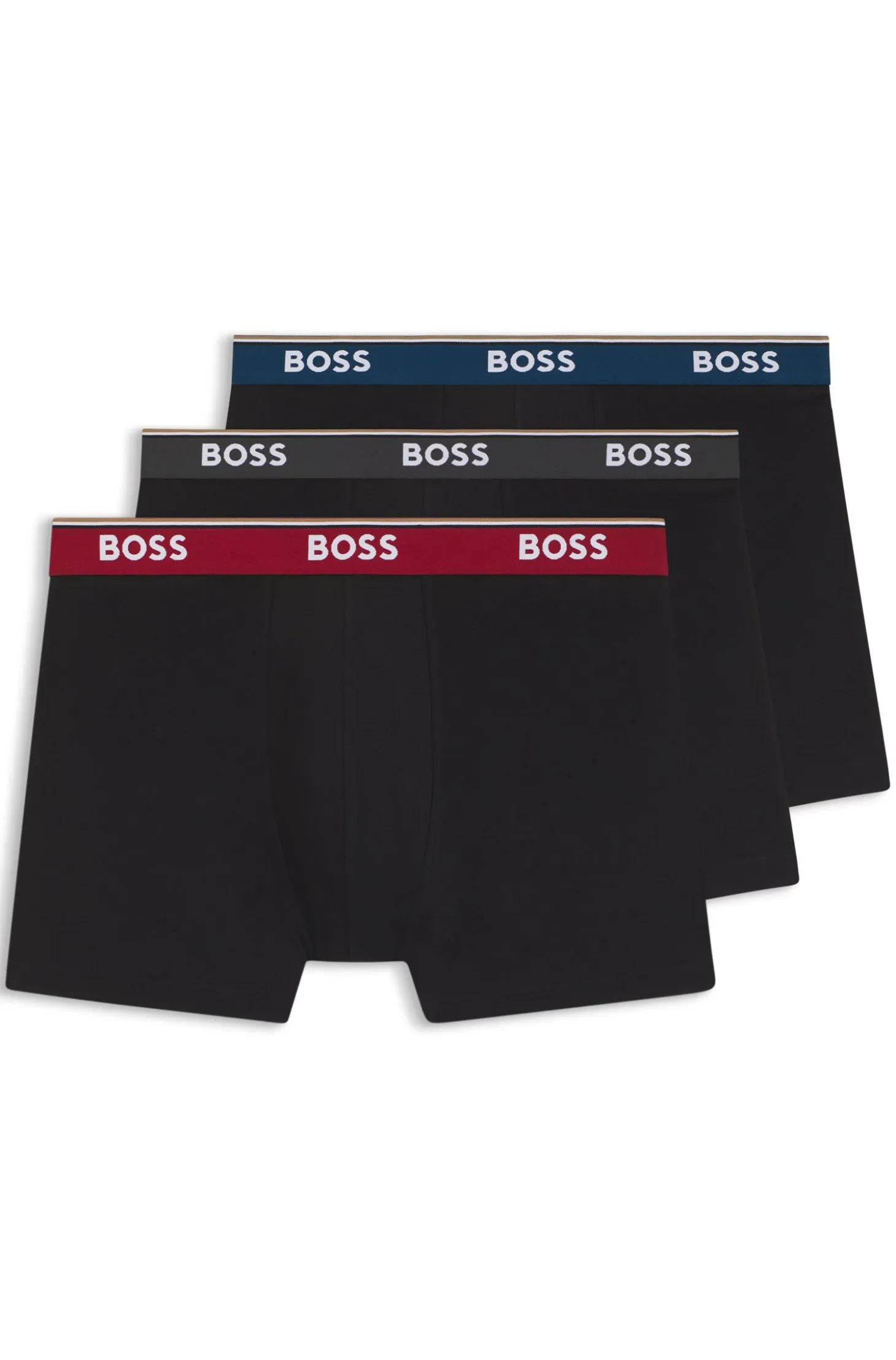 Three-pack of stretch-cotton logo-waistband boxer briefs