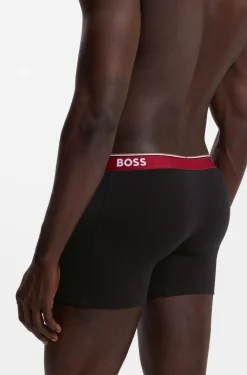 Three-pack of stretch-cotton logo-waistband boxer briefs