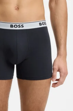 Three-pack of stretch-cotton logo-waistband boxer briefs