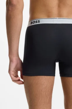 Three-pack of stretch-cotton logo-waistband boxer briefs