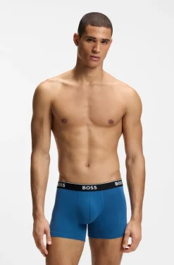 Three-pack of stretch-cotton logo-waistband boxer briefs